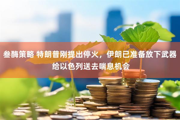 叁酶策略 特朗普刚提出停火，伊朗已准备放下武器 给以色列送去喘息机会
